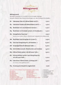AsiaDong Speisekarte 2025-2